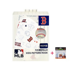 MLB BR 어린이용 화이트 키즈패턴마스크, 1개