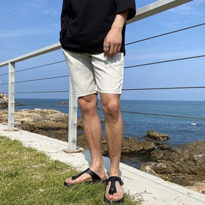 [피노치] 남자 린넨 반바지 여름 밴딩 팬츠 빅사이즈 5XL