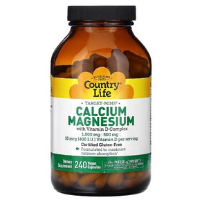 마그네슘 효능 추천 Magnesium 비타민D 칼슘 마그네슘 240캡슐 컨트리라이프, 240정, 3개