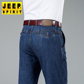 JEEP SPIRIT 지프 스피릿 청바지 남자 여름 가을 스타일 디자인 새로운 캐쥬얼 남성 바지 캐주얼 팬츠 느슨한 스트레이트 스트레치 얇은 남자 청바지 J8028