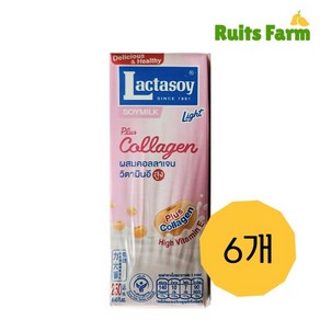 [루츠팜]태국 두유 락타소이 콜라겐 250mlX6개 lactasoy 콜라겐 락타소이두유, 6개, 250ml