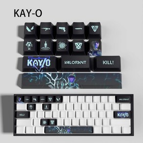 YORU 발로란트 키캡 OEM 프로필 14 키 미니 세트 PBT 서브 새로운 디자인, kayo-New, 1개