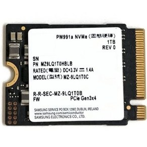 SAMSUNG 1TB SSD M.2 2230 30mm PM991a NVMe PCIe Gen3 x4 MZ9LQ1T0서피스 프로 스팀 데크용 HBLB 솔리드 스테이트 드라이브 Dell