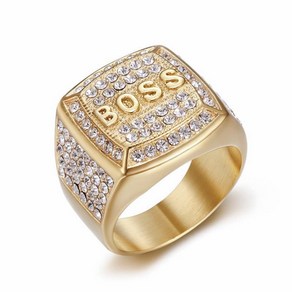 CROWN 써지컬스틸 AAA큐빅 고급 BOSS 반지 C1320