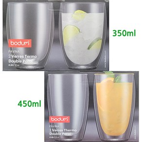 bodum 보덤 파비나 유리컵 (350ml 450ml / 2종 택1) 2P, 2개