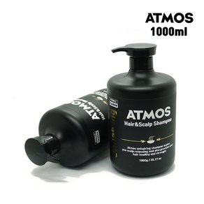 대용량 1000ml ATMOS 탈모 증상 완화 방지 예방 천연 향기좋은 미용실 단백질 약산성 샴푸(건성 지성 두피케어 정수리냄새 지루성두피염 청소년 사춘기 초등학생 쿨링 덴트롤)