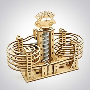 마이즈 MDF 미니어처 조립 모형 키덜트 장난감 움직이는 3D 퍼즐, 주차타워, 1개