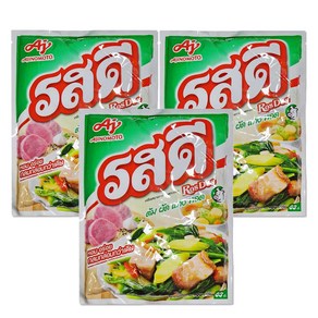 [태국] AJINOMOTO 돼지고기 조미료 / FOOD SEASONING PORK FLAVOUR 로띠무 로띠 아지노모도, 400g, 3개