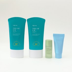 [리뉴얼] 식물나라 가벼운 수분 선젤 NEW 선크림 더블기획, 2개, 60ml