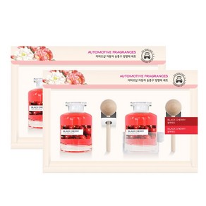 더허브샵 차량용 송풍구 디퓨저 40ml 2개입 세트, 블랙체리, 2세트