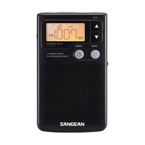 Sangean 산 DT-200X FM-스테레오/AM 디지털 튜닝 포켓 라디오 블랙 휴대용 야외 오디오, 단품, 기본