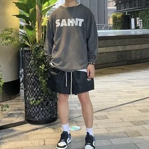 Saint Mx6 세인트 기본로고 프린팅 긴팔 티셔츠