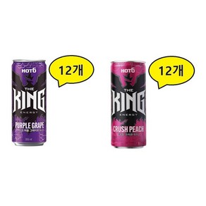 핫식스 더킹 퍼플 12개 + 피치 12개 총24개(355ml), 355ml