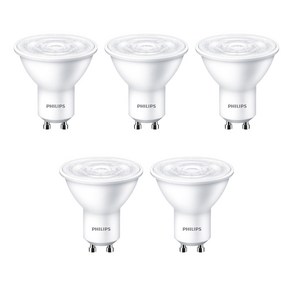 필립스 LED GU10 4.5W 220V 스팟전구 5P, 5개, 주백색