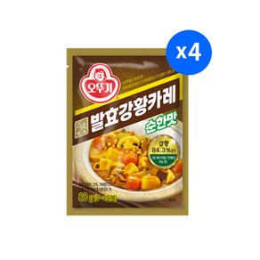 오뚜기 백세 발효 강황 카레 순한맛, 80g, 4개