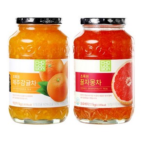 초록원 제주감귤차 +꿀자몽차 (2kg), 1kg, 1개