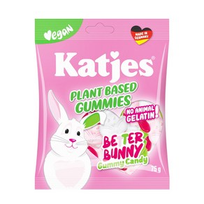 캇예스 베러버니 구미 비건젤리 katjes bette bunny gummy candy vegan jelly, 75g, 1개