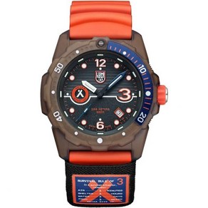 Luminox 베어 그릴스 서바이벌 ECO Rule of 3 XB.3729.ECO 남성 시계 42mm 오렌지 브라운 블랙 날짜 기능 200m 방수 군용