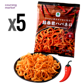 일본 패밀리마트 초폭군 하바네로 칠리 링 감자스낵, 50g, 5개