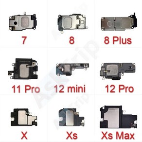 하단 라우드 스피커 X XR Xs 11 12 프로 맥스 미니용 휴대폰 사운드 버저 라우드 스피커 플렉스 케이블 휴대폰 부품, 1.Fo iPhone 7, 1개