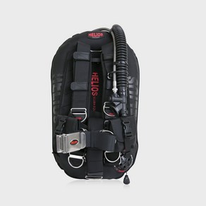 헬리오스 BCD 블랙나이트_A1 BCD 시스템 27 lbs 부력조절 스킨스쿠버 백마운트, 스테인레스, A1퀵풀하네스(QP웨빙버클_스테인레스)