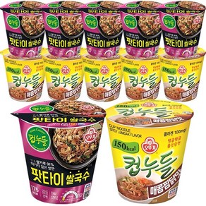 오뚜기 컵누들 매콤찜닭 6개+팟타이 쌀국수 6개