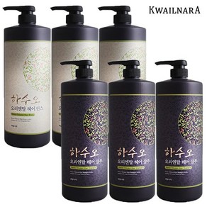 하수오 오리엔탈 헤어 샴푸 린스 1500ml x 3개구성 택, 샴푸2개+린스, 3개