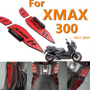 XMAX300 Xmax300 발판 튜닝 페달 패드 플레이트 로고 2017-2024 신형 엑스맥스 CNC 알루미늄합금, 파란색