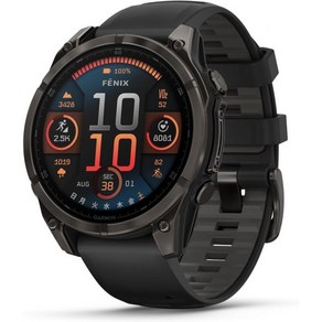 가민 Gamin 플래그십 모델 fenix8 Sapphie AMOLED 3가지 사이즈 전개 43mm47mm51mm 멀티 스포츠 GPS 워치【AMOLED 디스플레이】 【러닝·골, 47mm, Ti Cabon Gay / Black