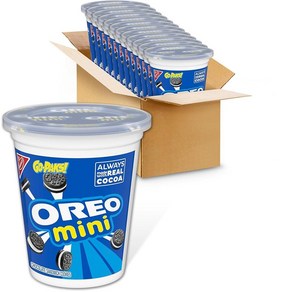 OREO 미니 초콜릿 샌드위치 쿠키 고팩 355ml(3.5온스) 컵 355ml(12온스), 1개