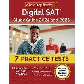 (영문도서) Digital SAT Study Guide 2024 and 2025: 7 Pactice Tests and SAT Pep Book [Upda... Papeback, Test Pep Books, English, 9781637754054