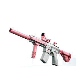 최적화된무게감 대용량물통 오토 워터건 전동물총, M416(핑크), 1개