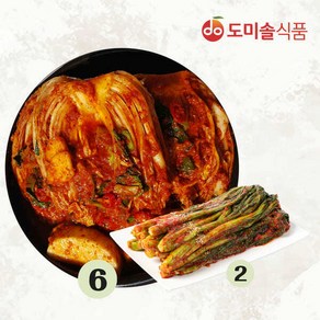 도미솔 박미희 사랑채 포기김치 6kg + 갓김치 2kg (2종 총8kg), 1개