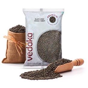 아마존 브랜드 - Vedaka 프리미엄 광택되지 않은 블랙 우라드 Black Uad Whole 1kg, 1개, 500g