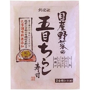 Sokensha Copoation 일본직구 국내산 야채를 곁들인 슈켄샤 고모쿠 치라시 초밥 5.3온스(150g) x 2봉지, 2개, 150g
