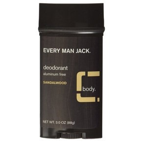 Every Man Jack Deodorant 3 Ounce Sandlewood Aluminum Every Man Jack 데오도란트 3온스 샌들우드 알루미늄 무첨가(88ml)(2팩