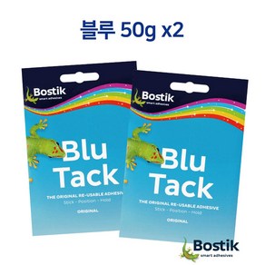 보스틱 블루택오리지날50g 점착제 찰흙 소품고정 마개용 접착, 2개