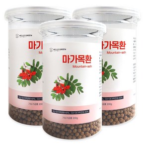 헬로우그린 국산 마가목환(통) (마가목열매 마가목껍질 우슬 엄나무), 3개, 200g