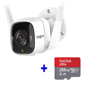 티피링크 Tapo C320WS 홈CCTV + CCTV전용 Mico SD 카드 (실외 가게 공장등), C320WS+256GB, 1개