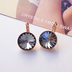 오스트리아 정품 크리스탈 로즈골드 14mm 실버나이트 귀걸이 cystal eaings