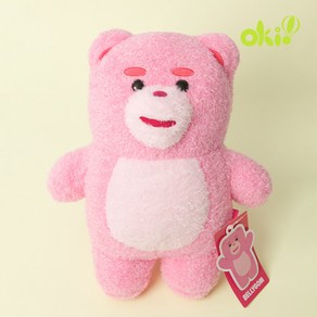 오키오 핑크곰 벨리곰인형 뽀글이 인형, 1개, 핑크, 30cm