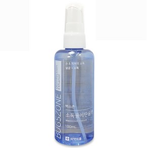[소독용에탄올액 100ml] 휴대용손소독제 스프레이타입 에탄올83% 식약처인증소독제, 100ml, 1개