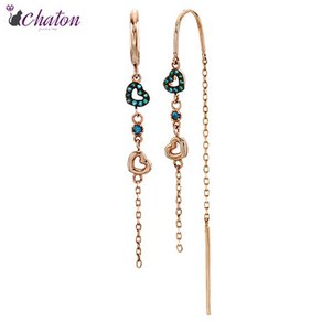 샤똥 Chaton 14K 두 사랑 귀걸이 B-D3452