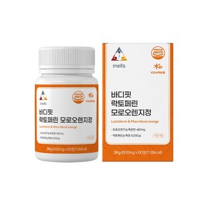 (싹쓰리맘) 이넬스 고함량 모로오렌지 락토페린 장용성 600mg 락토패린 차전자피 엘라스틴 레몬밤 콜라겐 식약처인증 추천, 60정, 1개