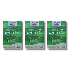 고려은단 식물성 알티지 오메가3 밸런스 830mg 30캡슐 3박스, 3개, 30정