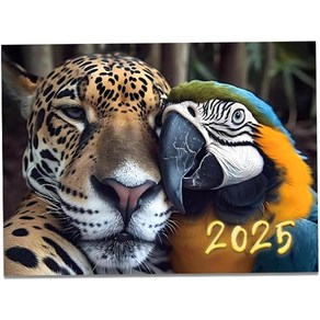 2025 동물 친구 달력 2025년 1월부터 12월까지 재미있는 2025년 벽 달력 동물 친구 벽 달력 가정 주방 회사 학교 상점용, 2025 동물 친구 달력, 2025년 1월부터 12월까