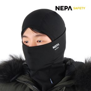 네파 Safety 듀오 방한 바라클라바 겨울 넥게이터 넥워머, 블랙, 1개