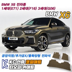 BMW X6 코일매트 카매트 트렁크매트 바닥 발판, 블랙, 운전석