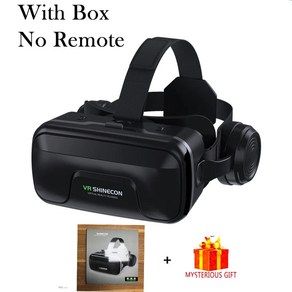 VR Shinecon 10.0헬멧 스마트폰 고글 헤드셋 바이어 비디오 게임 쌍안경 3D안경, 07. With Box With Remote, 5.No Box With Remote