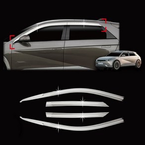 아이오닉5 크롬 도어 바이저 4P 21년~현재까지